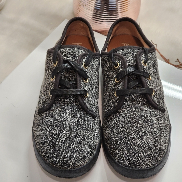 Toms Shoes - Toms Women's Black and White Tweed Sneakers
